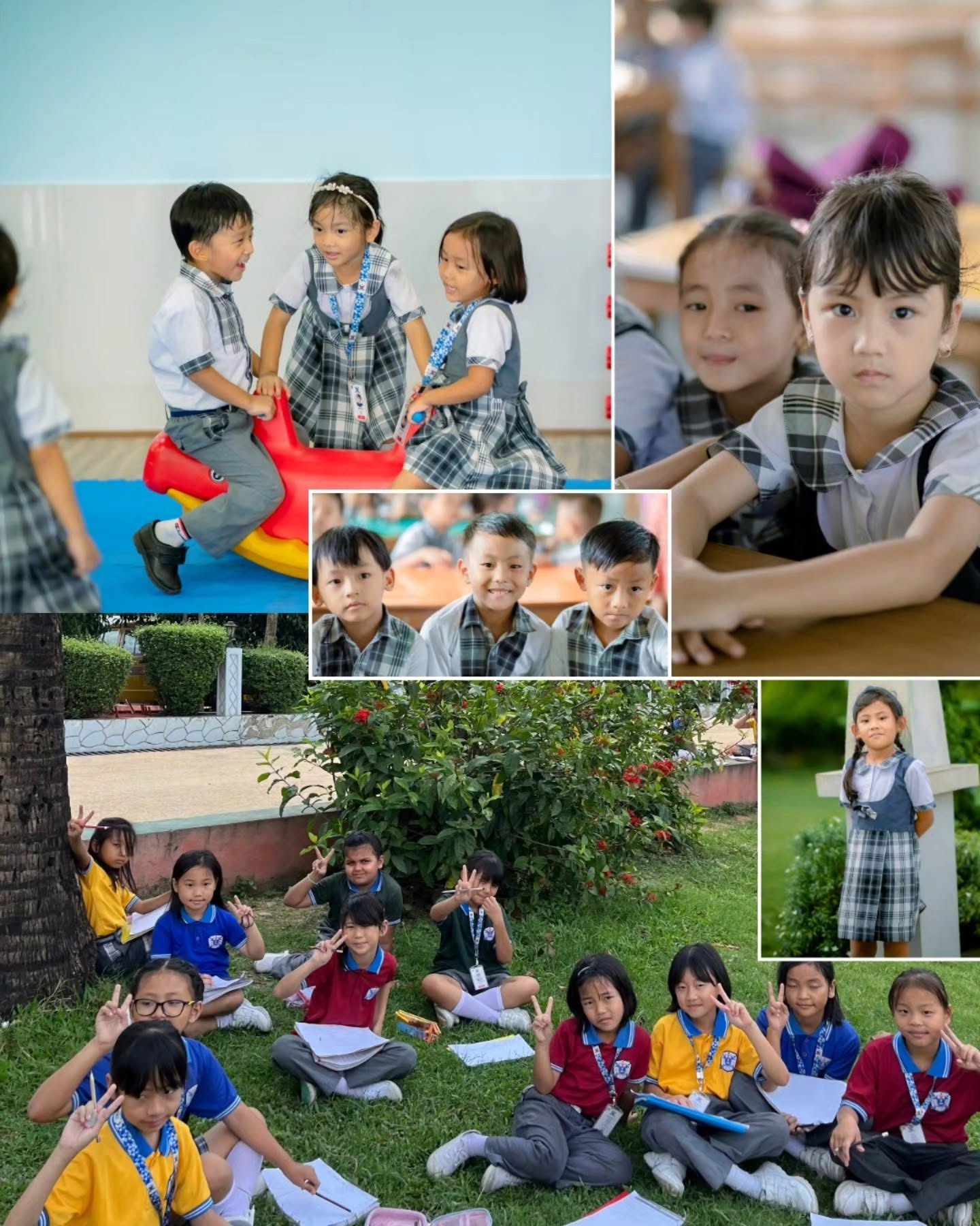 Grace Academy students learning, playing and spending time outdoors